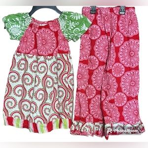 Blu Moon Ruffle Top and Pant Set ❤️ Sz 6